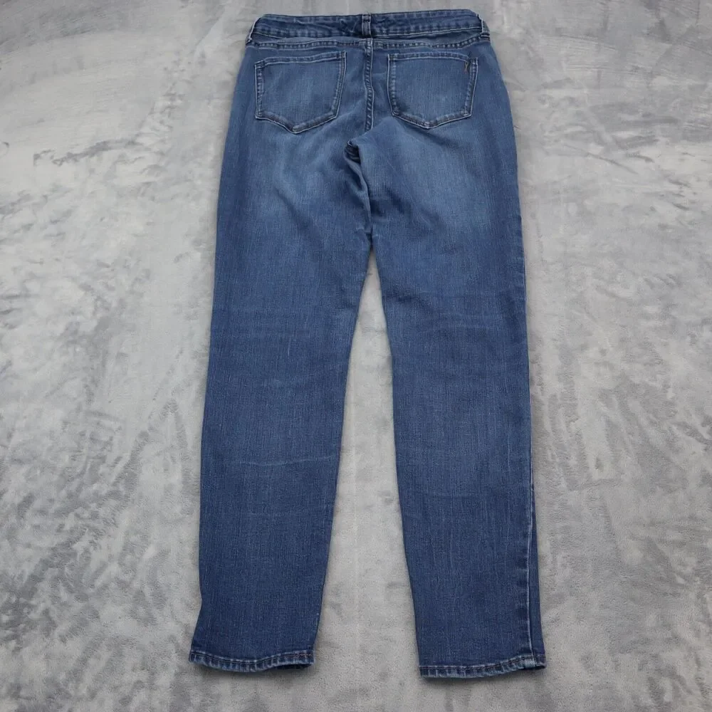 Vintage America Pants Womens 6 Blue Mid Rise Boho Skinny Jeans Bottoms